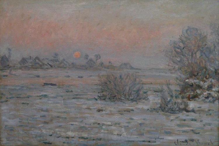 Claude Monet Soleil d'hiver a Lavacourt Germany oil painting art
